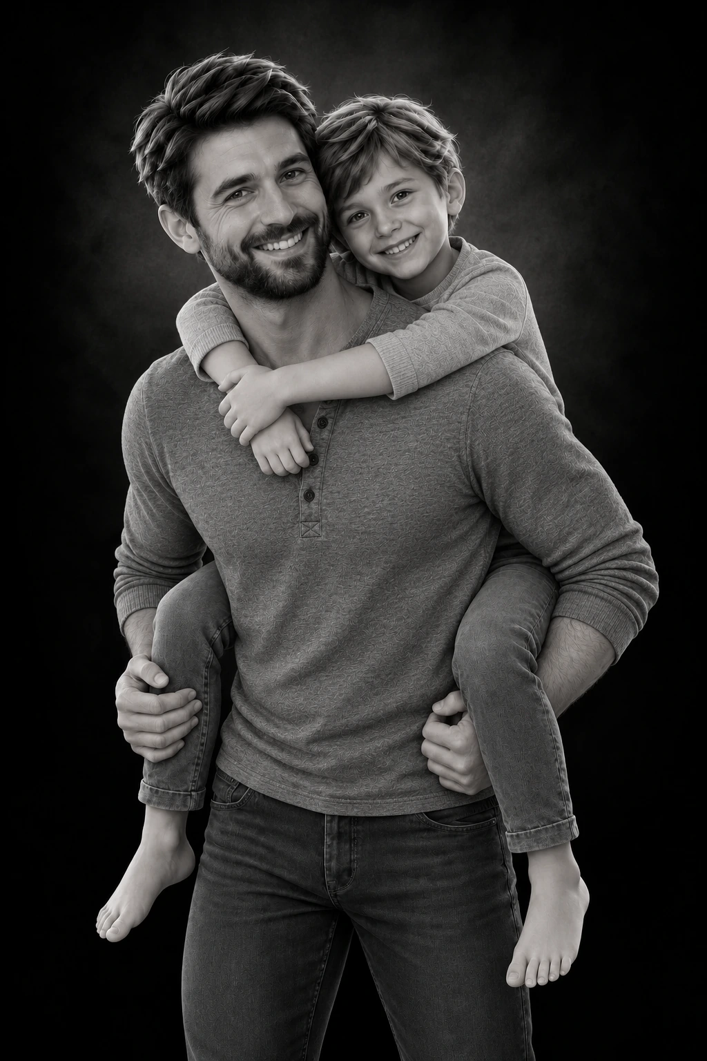 Father & Child Piggyback