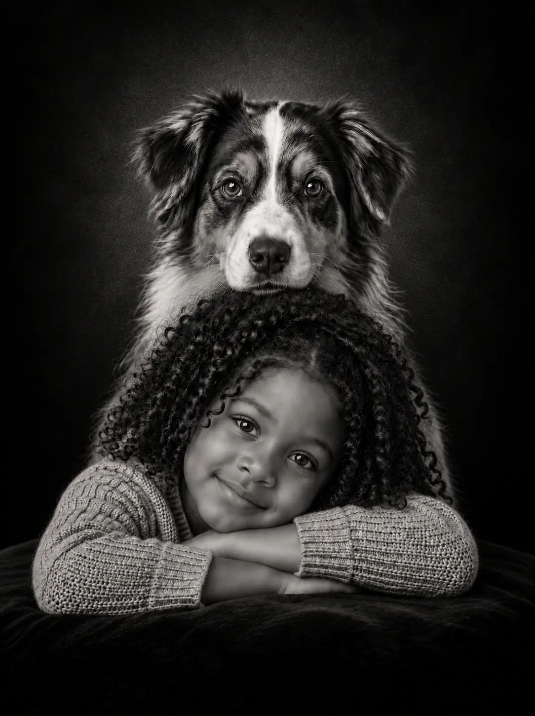 Child + Dog · Stacked